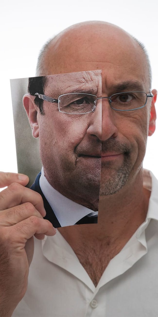 Portraits archive autoportrait decoupage rieu francois hollande president francais